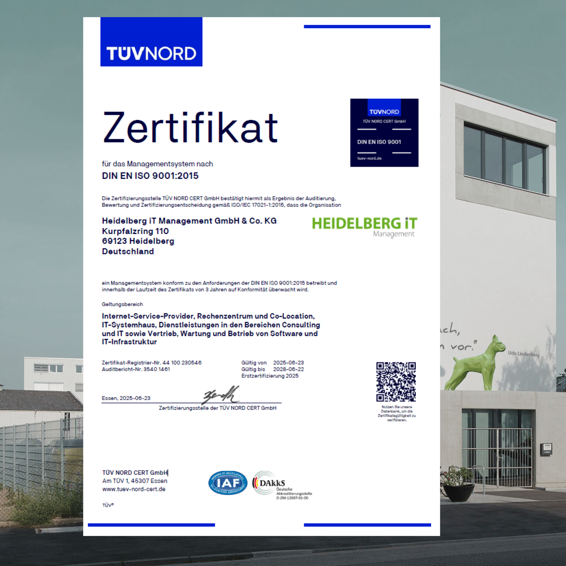ISO 9001-Zertifizierung erfolgreich erneuert