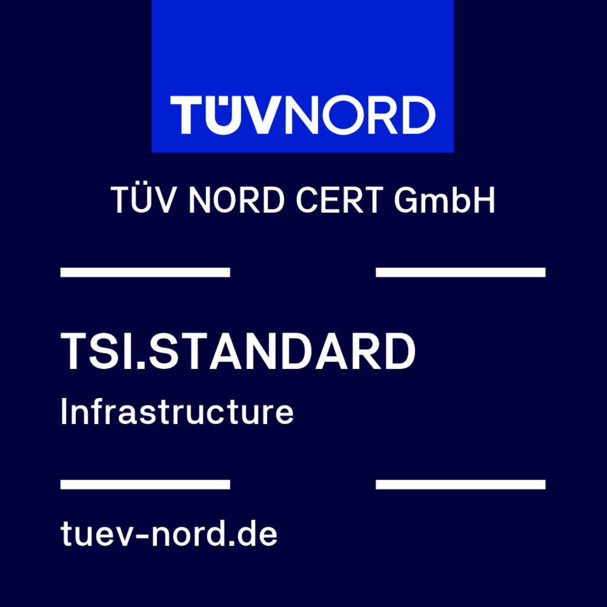 Prüfzeichen_Zertifikat TSI-Standard_TÜV NORD CERT Heidelberg iT - Über uns - Zertifikate - TSI Standard Prüfzeichen