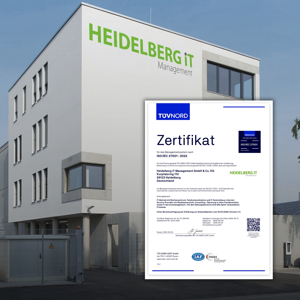 ISO 27001 Rezertifizierung Service Provider Award Gold 2025